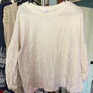 Time and Tru Cream Oversized Sweatshirt